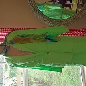 Sag Harbor Neon Green Women's Blazer and Skirt Set